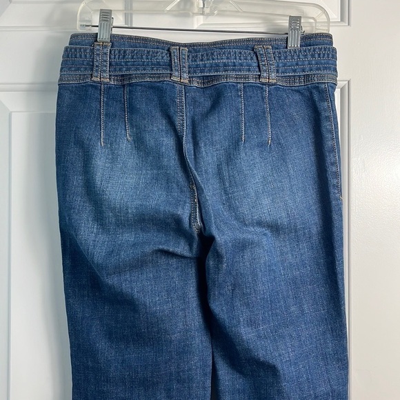 Anthropologie Pilcro Boho 90s Straight Leg High Waist Tie Front Jeans - Picture 5 of 13